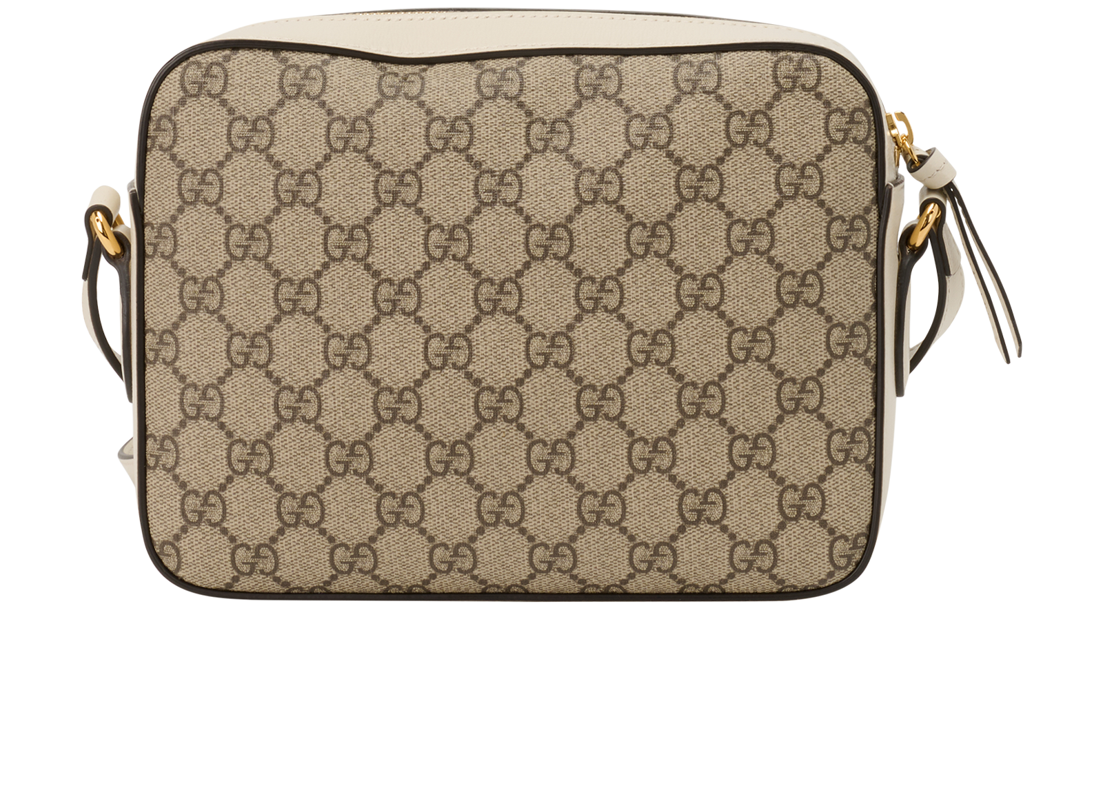 GG Horsebit Small Camera Bag, &pound;695, Handbags, Beige/White, Canvas/Leather, Back view